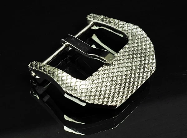 Fish Scale- Chrome Plated (Silver color) Buckle for Seiko, Panerai, Maranez, Sevenfriday – image 4